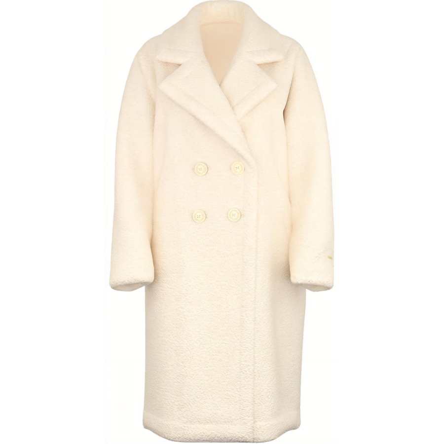 Victoria's Secret PINK Plush Teddy Long Coat/White Shell Velvet feel Coat Women's White Shell
