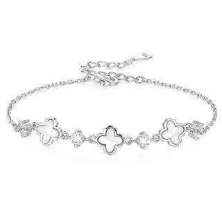 KADER 925 Sterling Silver Synthetic Cubic Zirconia Bracelets Women's Two Tone, Multi Style Box