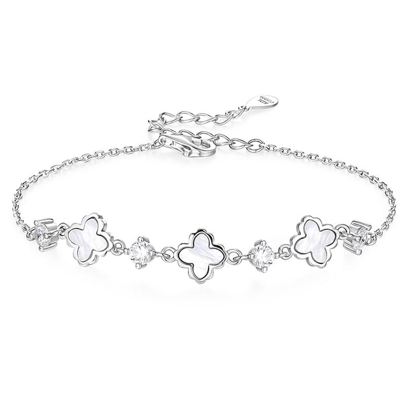 KADER 925 Sterling Silver Synthetic Cubic Zirconia Bracelets Women's Two Tone, Multi Style Box