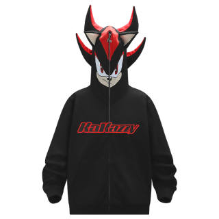 KAKAZZY Sweatshirts Men's Black Hooded Non Detachable Moderate