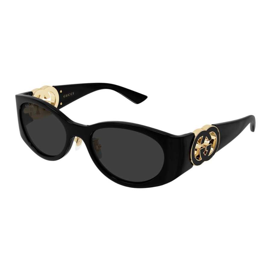 GUCCI Acetate Oval Sunglasses Women's Multicolor
