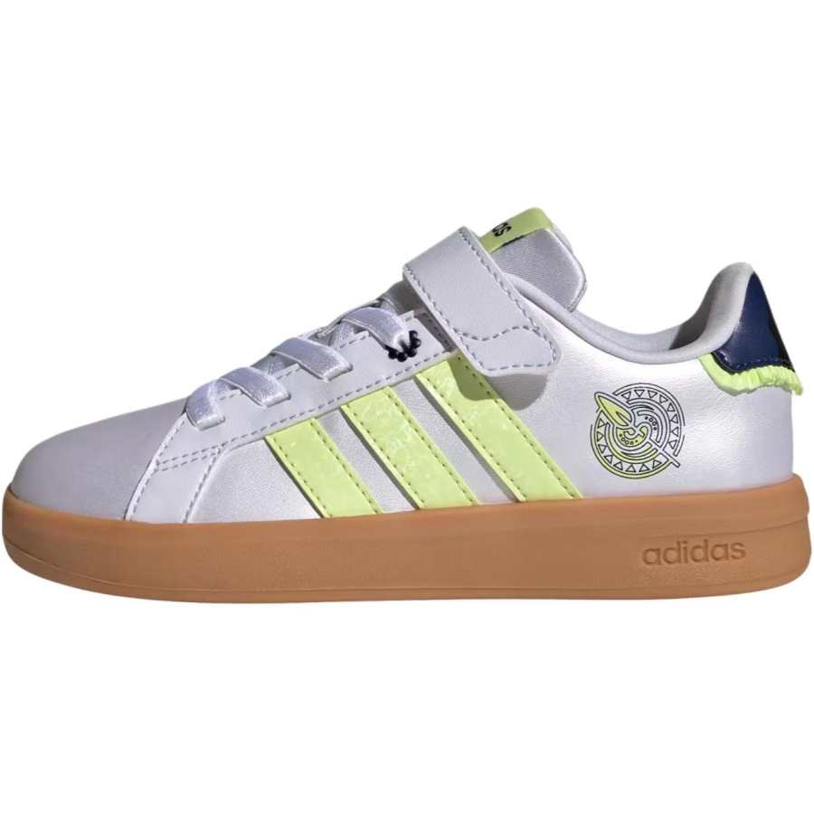 Adidas Adidas GRAND COURT 3.0 Low top Skateboard Shoes Silver Lemon Yellow Kids'