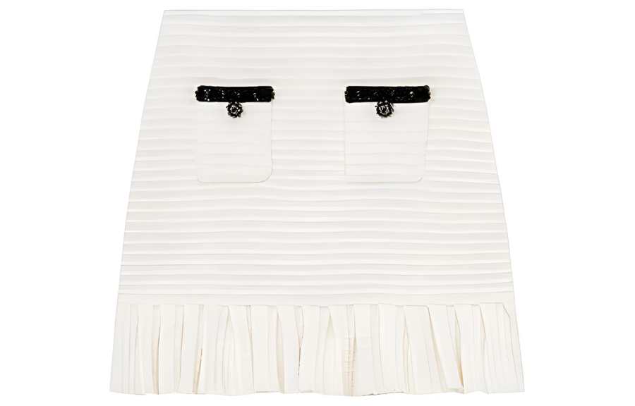 Self-portrait Self portrait Casual Short Skirts Women's Ivory White