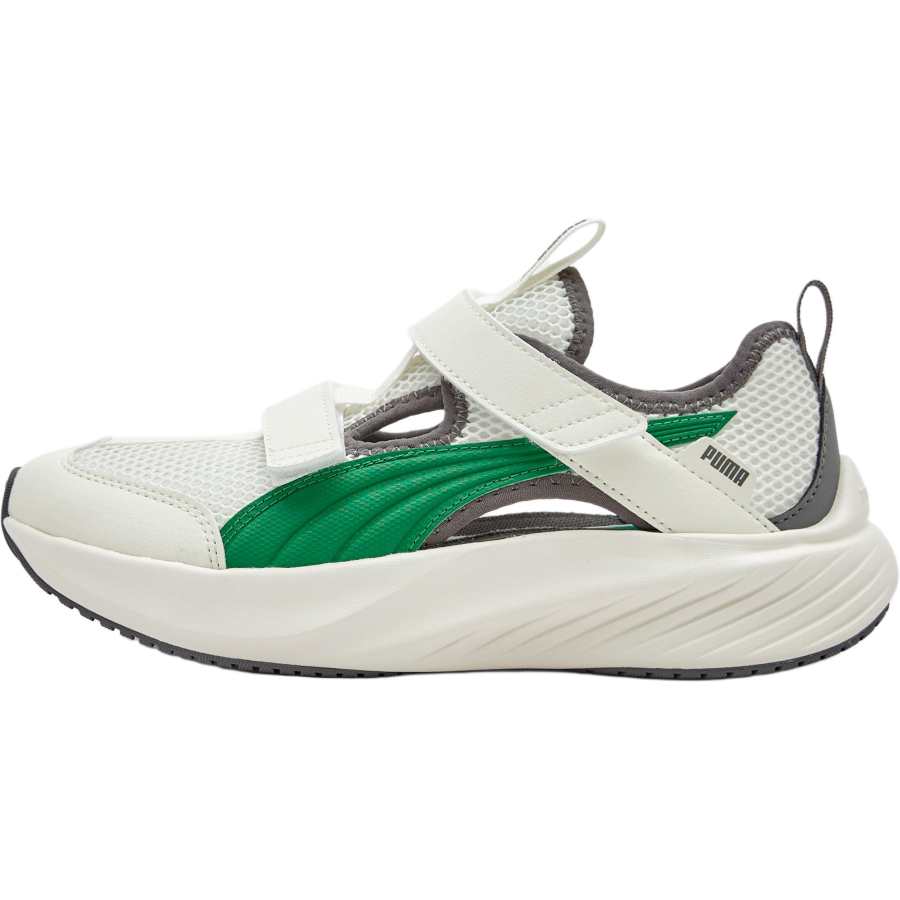 PUMA Pounce Lite Children's Sandals White Green Patchwork Teenagers