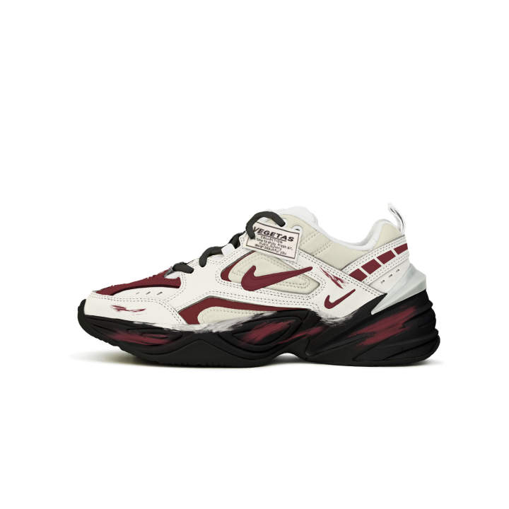 Nike Nike M2K Tekno Crushed Blood White Dove Cushioning Abrasion Resistant Height Increasing Low top Chunky Sneakers Women's