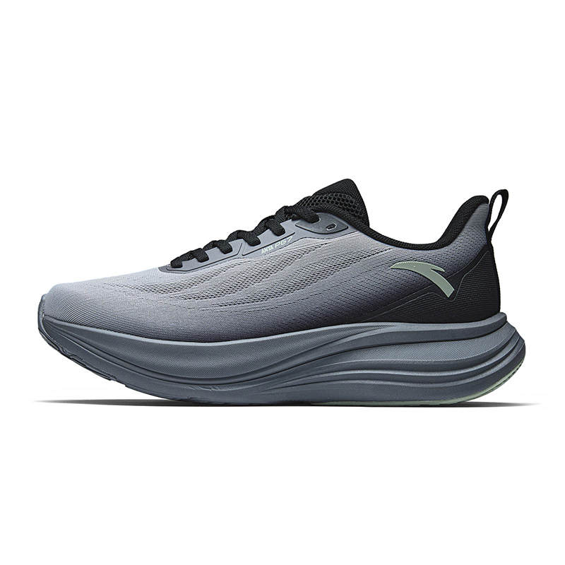 Anta Fabric Low top Running Shoes Men's Pigeon Gray/Basic Black