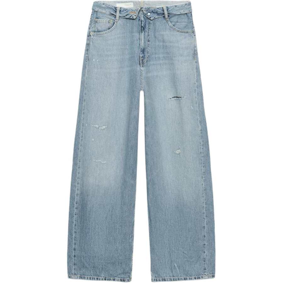 ZARA Trf Jeans Women's Light Blue Moderate Wide Leg Pants