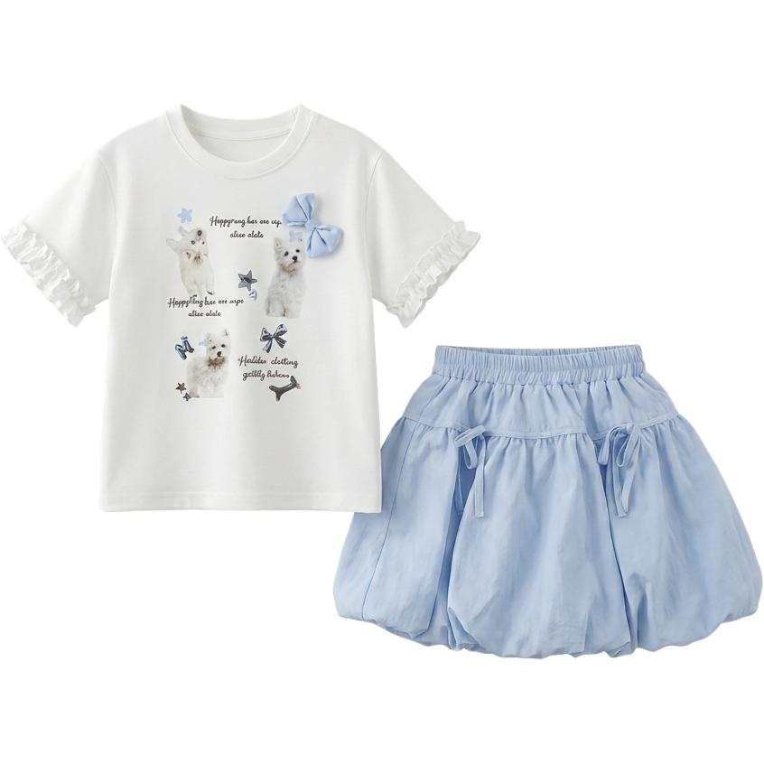 Disney Kids' Disney Girls Short Sleeved Short Skirt Set