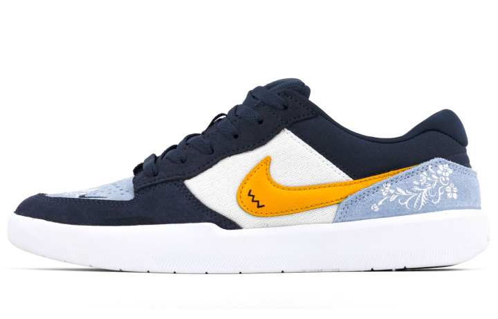 Nike Nike SB Force 58 Suede Slip Resistant Abrasion Resistant Low top Skateboard Shoes Unisex Blue