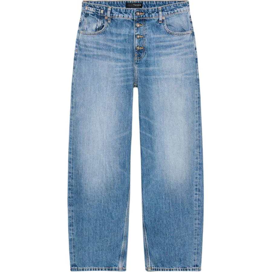 ZARA Jeans Women's Medium Blue Moderate Wide Leg Pants