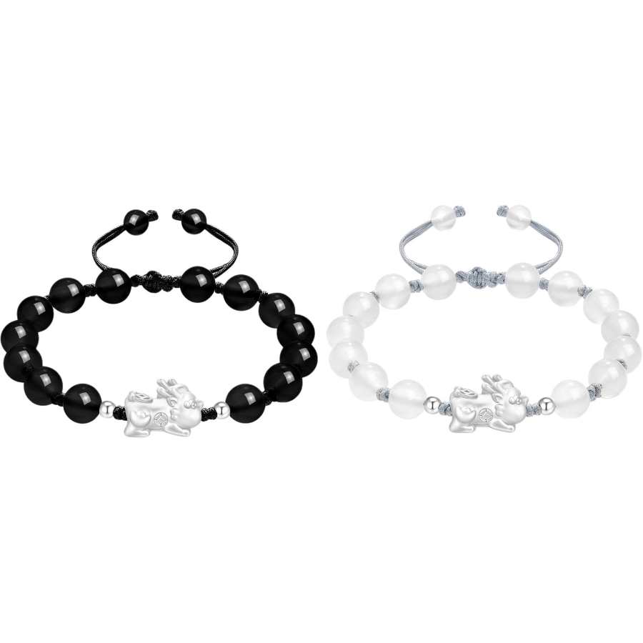 Lao Feng Xiang Natural Obsidian A Pair Unisex