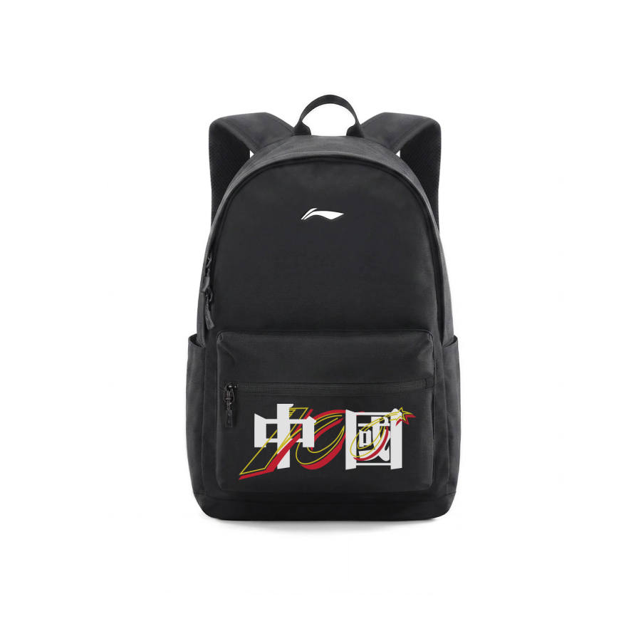 Li-Ning Li Ning Polyester Backpack Unisex Standard Black