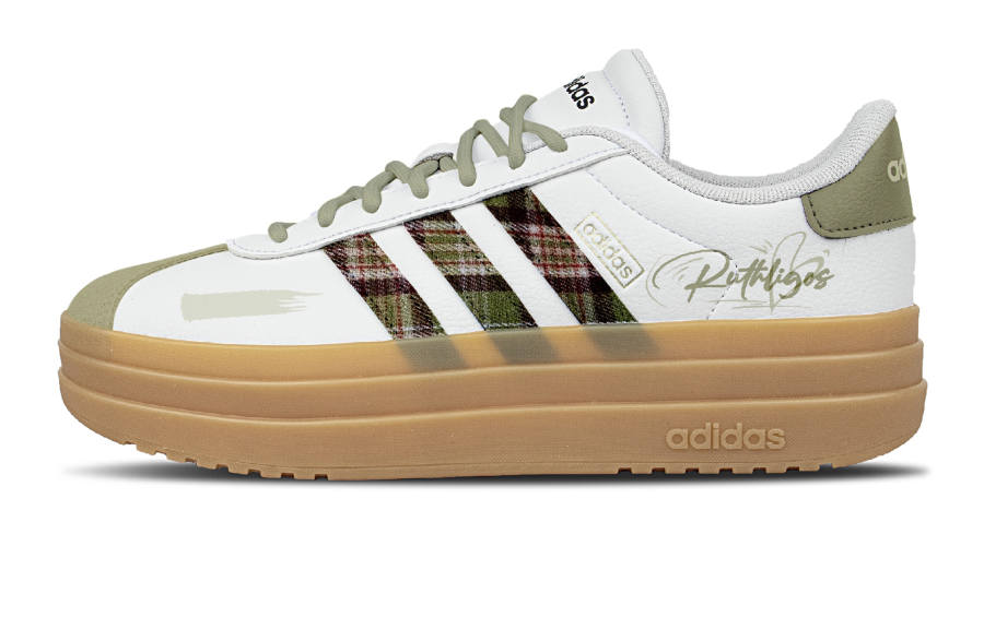 Adidas Adidas VL Court Bold Slip Resistant Height Increasing Low top Skateboard Shoes Women's White
