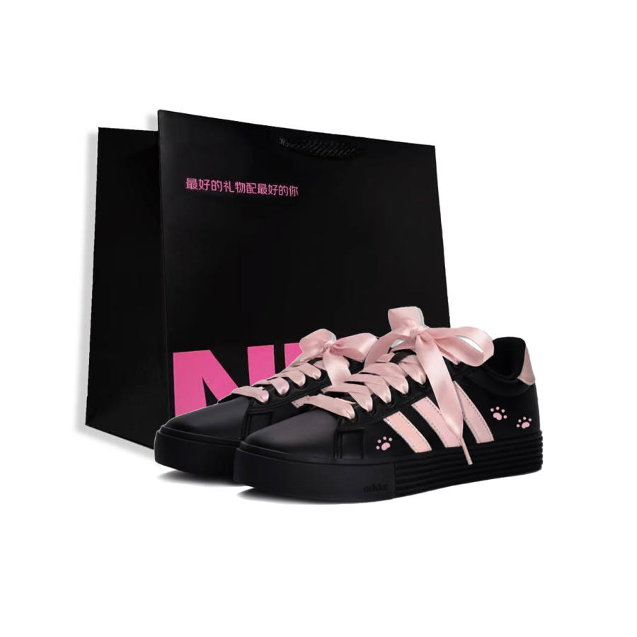 Adidas Adidas Daily 4.0 Star Joy Manufacturing, Black Pink Ballet Low top Skateboard Shoes Unisex Pink Black