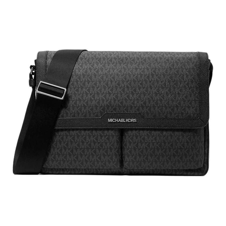 MICHAEL KORS Signature Coated Canvas Crossbody Bags Medium Men's Black
