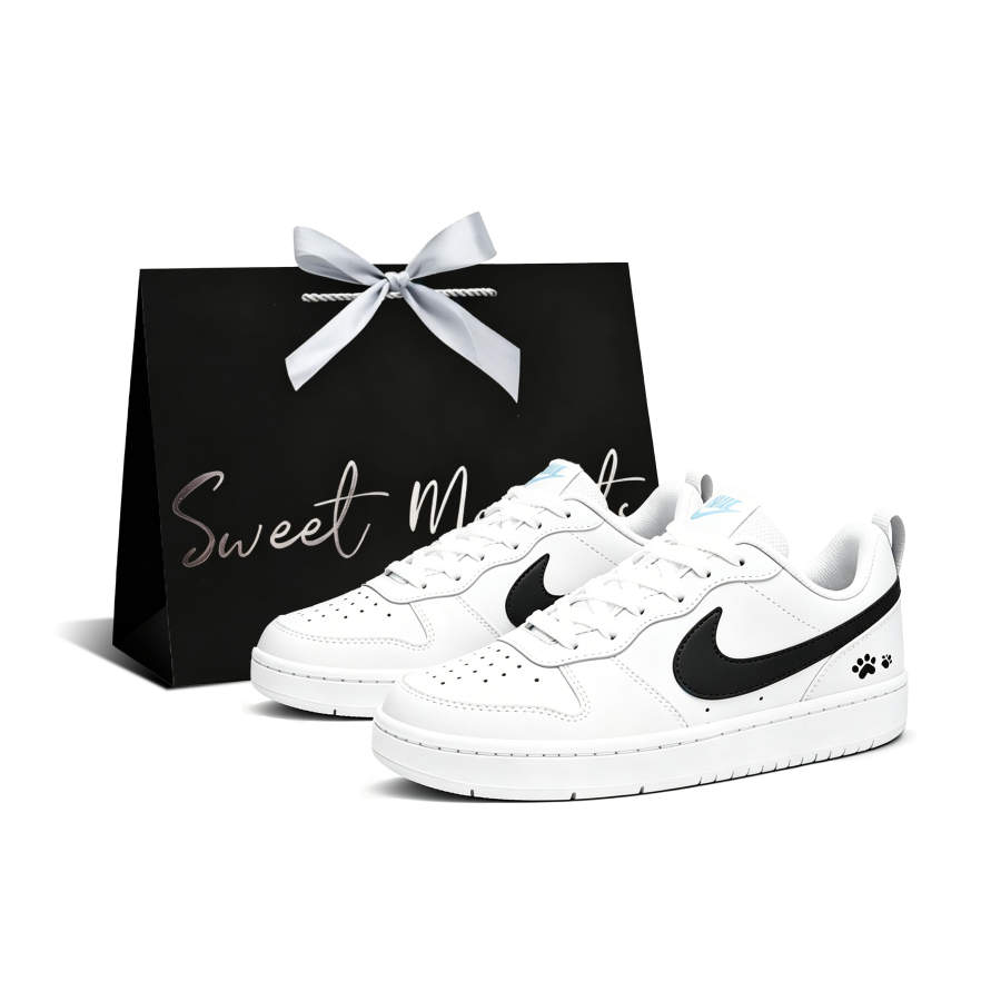 Nike Nike Court Borough Milk White Star Gazing Shopping Bag Low top Skateboard Shoes Women's Black White