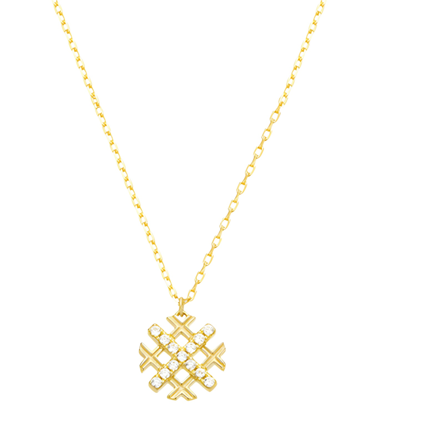 Barbie 925 Sterling Silver Synthetic Cubic Zirconia Necklaces Women's