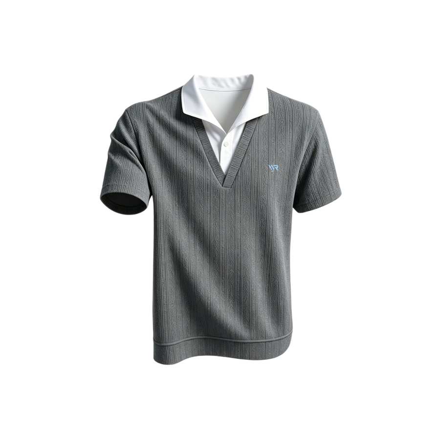 WARRIOR WARRIOR Polo Shirts Unisex Lapel Thin Mock Two Piece