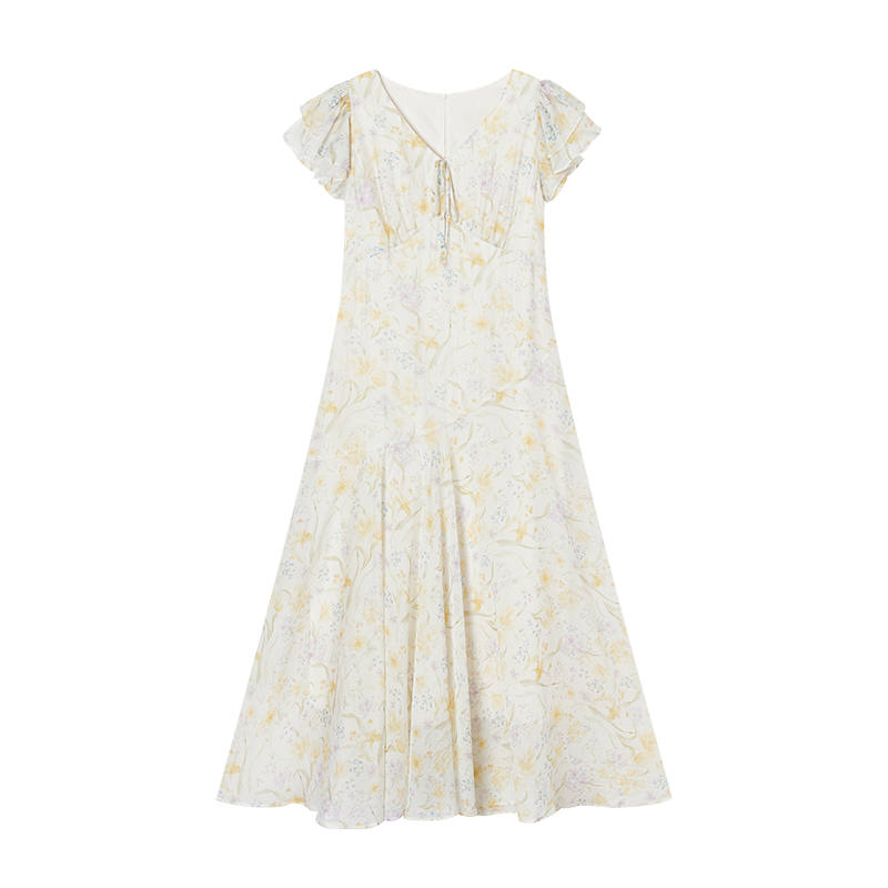 XIANGYING Summer Short Sleeved Dress Women's