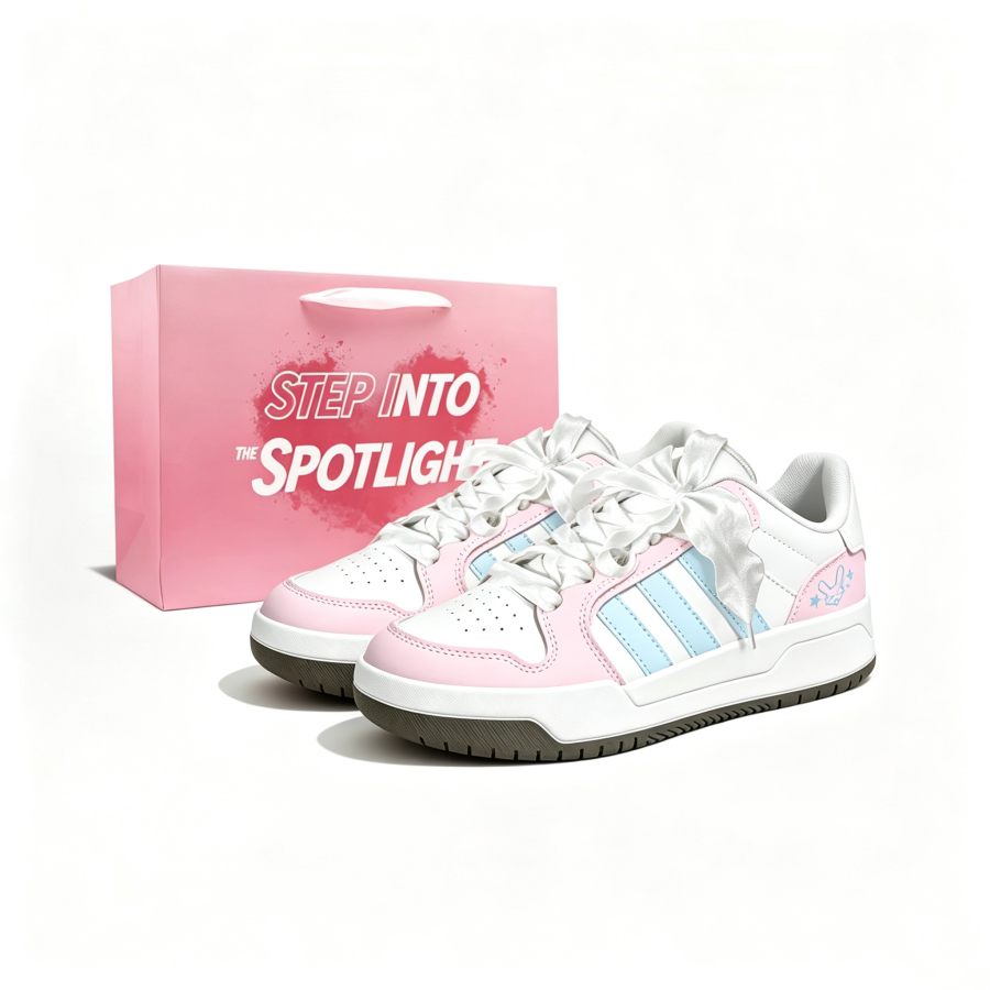 Adidas Adidas ENTRAP Cloud Mist Bunny Cow Split Leather Fashion Abrasion Resistant Low top Skateboard Shoes Unisex