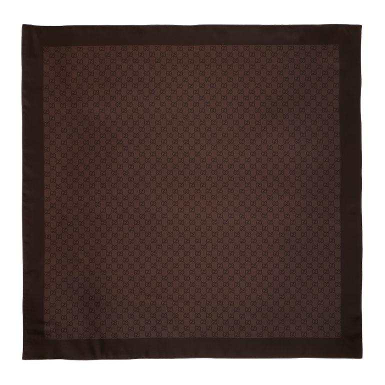 GUCCI Silk Scarves Women's Brown