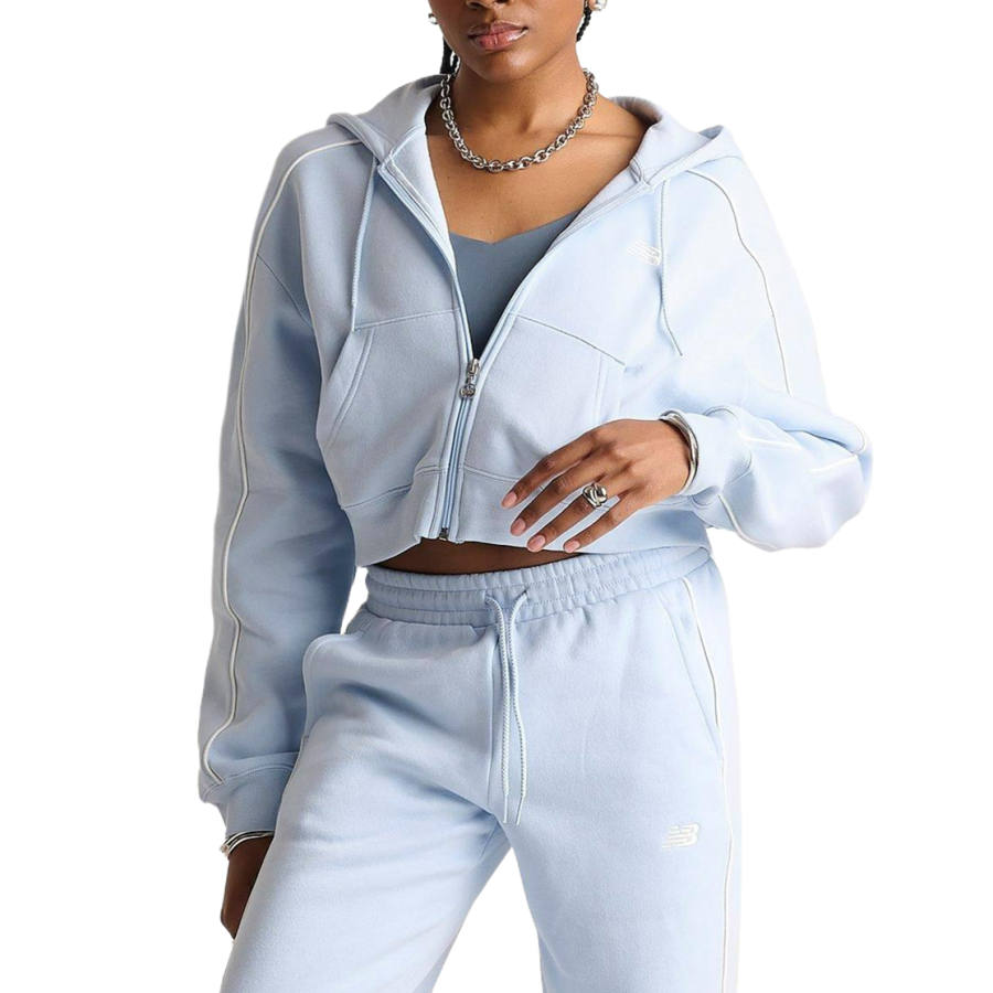 New Balance New Balance Sweatshirts Women's Oxford Blue Hooded Non Detachable Moderate