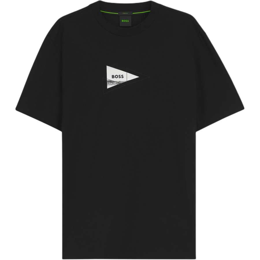 HUGO BOSS T Shirts Men's Black Crew Neck Moderate Straight Fit