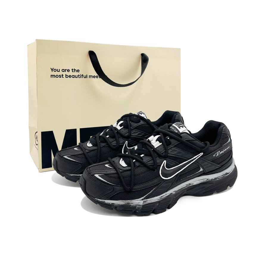 Nike Nike Initiator Cushioning Abrasion Resistant Breathable Low top Casual Running Shoes Women's Black White