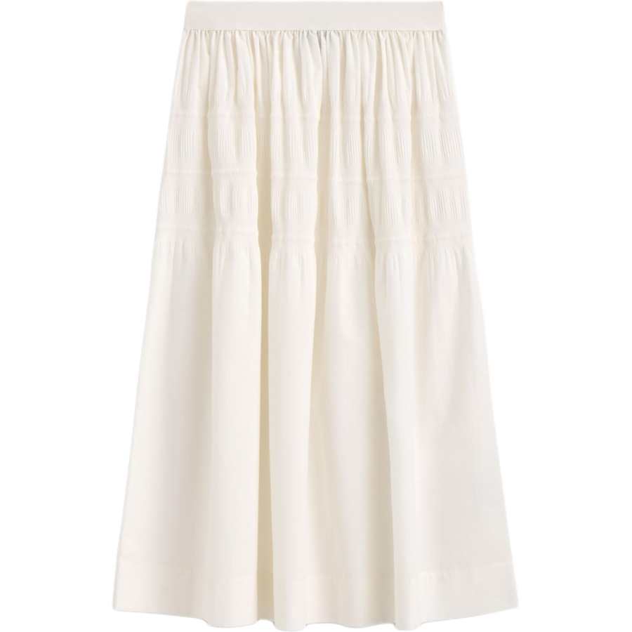 COS Casual Long Skirts Women's Ecru Moderate Midi Skirt A Line Skirt