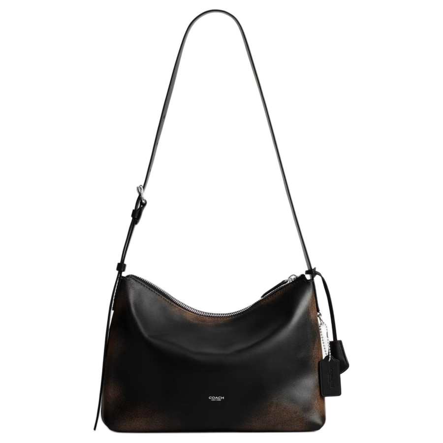 COACH Mott Messenger Bag Cow Leather Crossbody Bags Large Unisex Brown