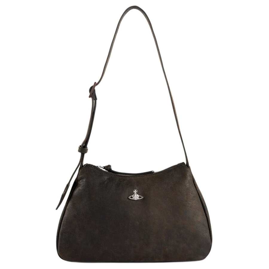 Vivienne Westwood Sheepskin Shoulder Bag, Crossbody Bag Women's Dark Brown