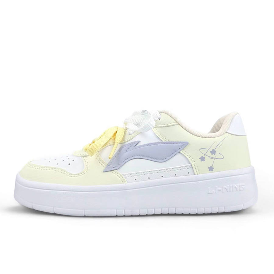Li-Ning Li Ning Floating Boat Cushioning Breathable Low top Skateboard Shoes Men's Light Yellow