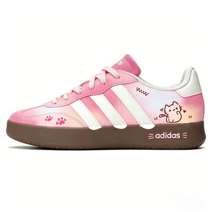 Adidas Adidas BARREDA Abrasion Resistant Low top German Army Trainers Unisex Pink White