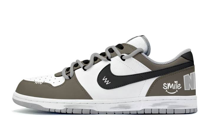 Nike Nike Big LEY Matte Finish Warm Sunlight Slip Resistant Abrasion Resistant Low top Skateboard Shoes Men's White Brown