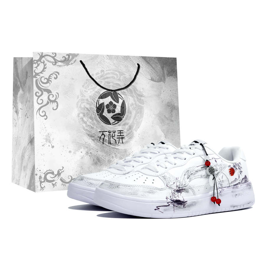 Li-Ning Li Ning Floating Boat Slip Resistant Abrasion Resistant Low top Skateboard Shoes Men's White