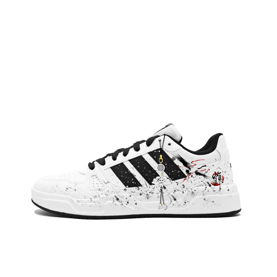 Adidas Adidas LITE BALLER Crane Chasing The Long Wind Low top Skateboard Shoes Men's Black White