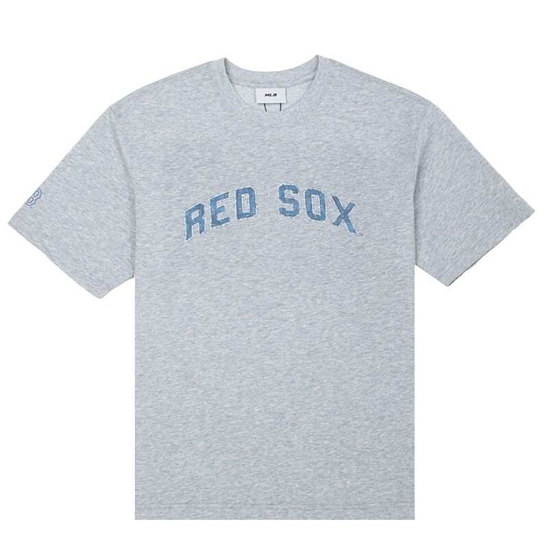 MLB MLB Quick Dry T Shirts Unisex Light Gray Crew Neck