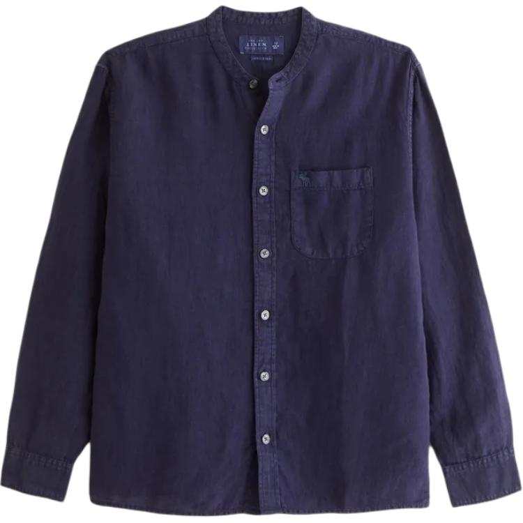 Abercrombie&Fitch Shirts Men's Blue Lapel Moderate