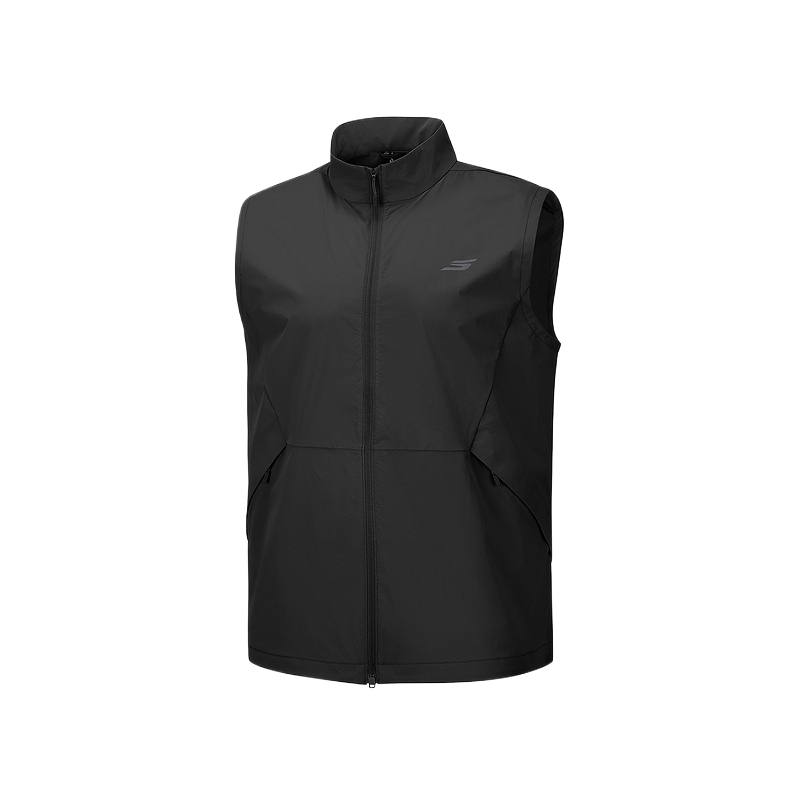 Skechers Tank Tops Men's Carbon Black 0018 Stand Collar Moderate