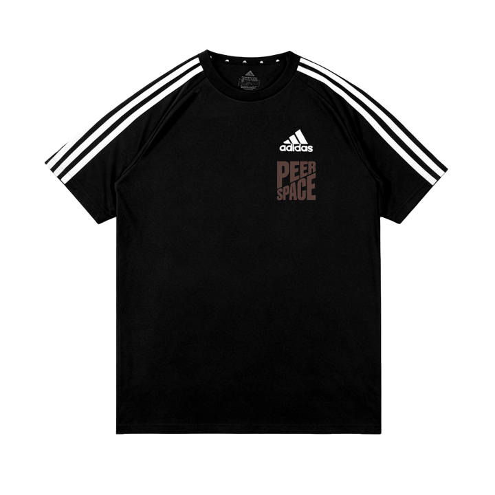 Adidas Adidas Football T Shirts Unisex Black/White Crew Neck Thin