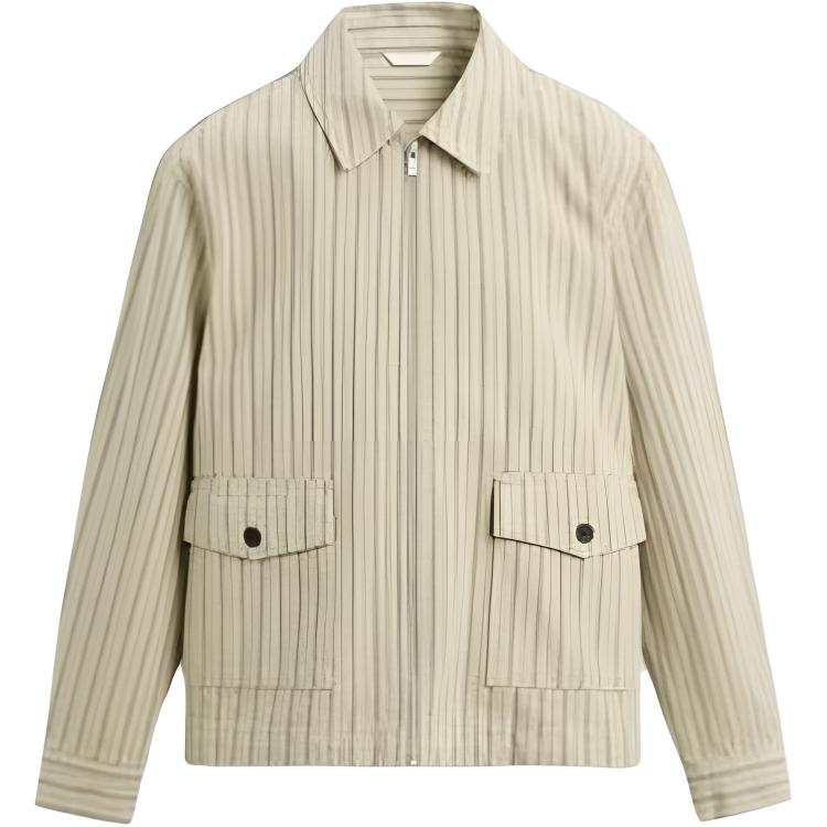 ZARA ZARA Jackets Men's Beige Lapel Moderate Other