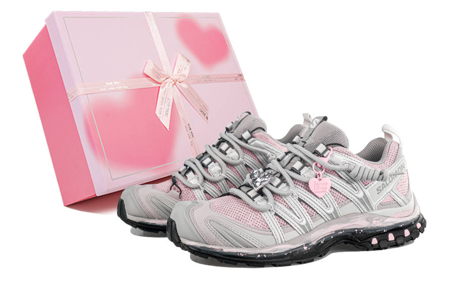 SALOMON XA PRO 3D Cushioning Slip Resistant Support Low top Trail Running Training Running Shoes Unisex Silver Pink