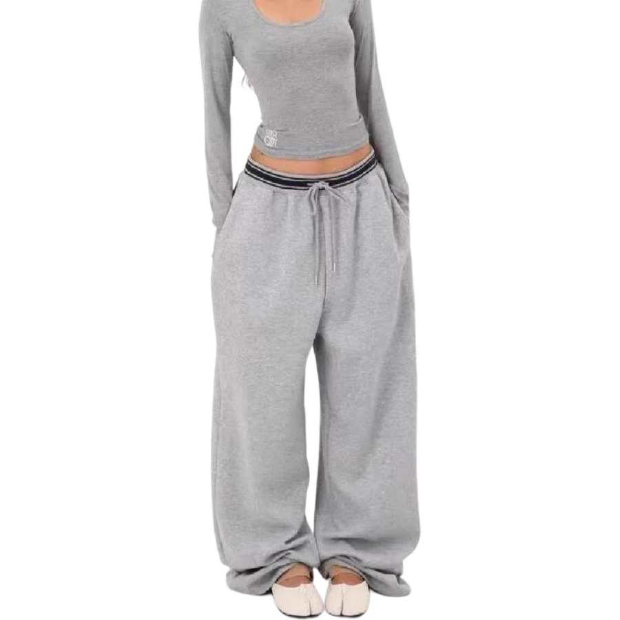 VENICEW Casual Pants Women's Moderate Wide Leg Pants