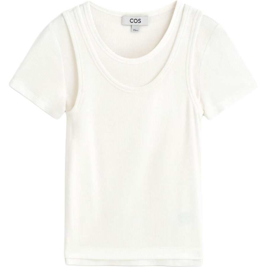 COS Knitwear Women's Milk White Crew Neck Moderate