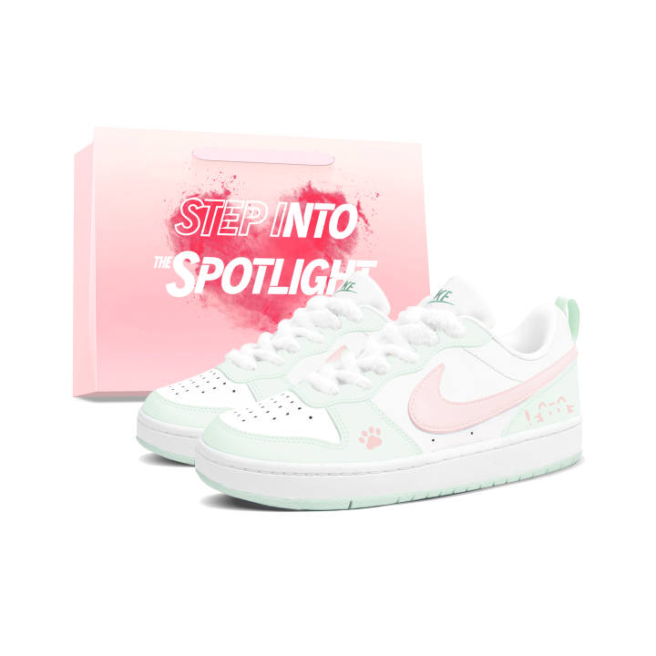 Nike Nike Court Borough Skateboard Shoes Unisex Mint Pink