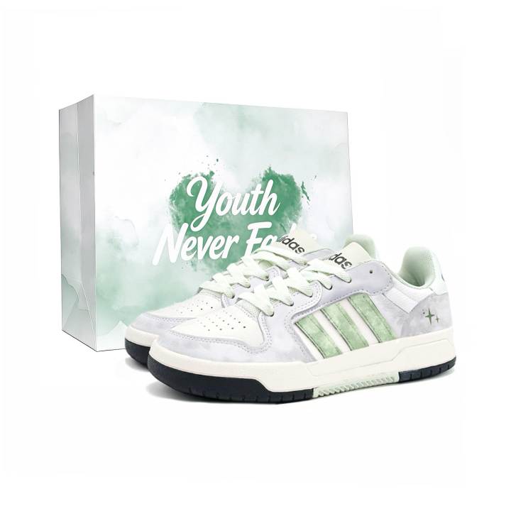 Adidas Adidas ENTRAP Skateboard Shoes Unisex Low Top Cyan/Gray