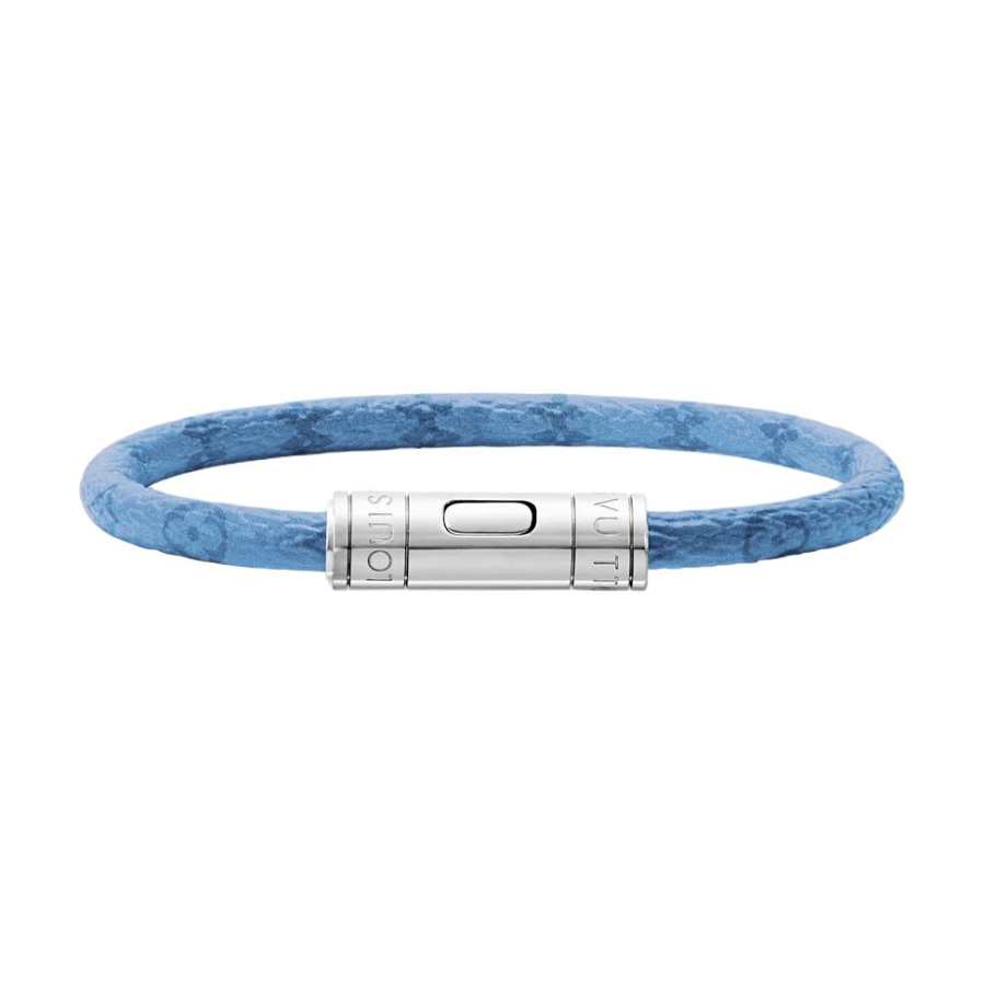 LOUIS VUITTON Metal Parts Bangles Men's Blue