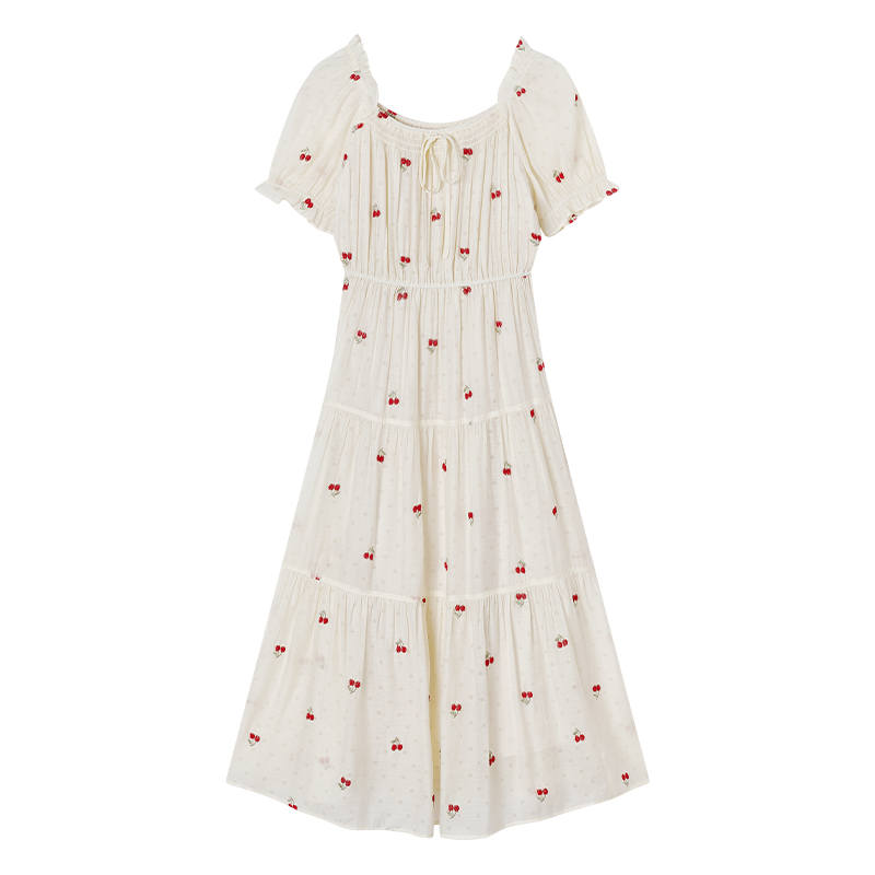 XIANGYING Short Sleeved Dress Women's