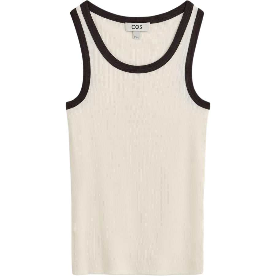 COS Tank Tops Women's Ecru/Black Other