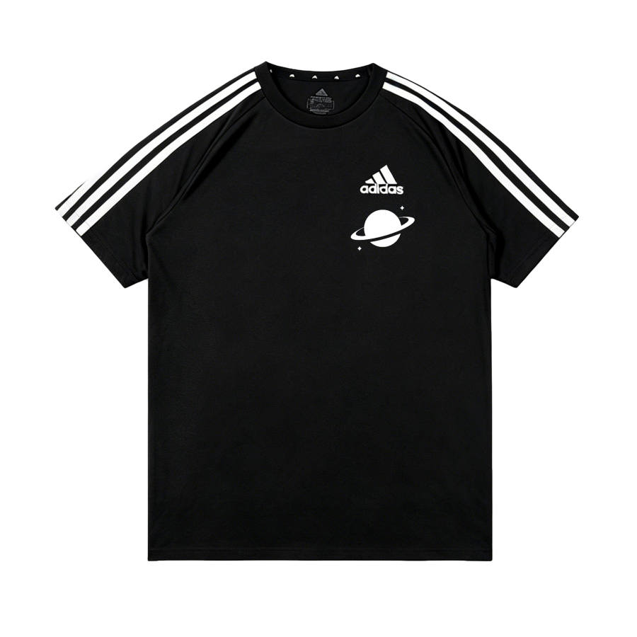 Adidas Adidas Football T Shirts Unisex Black/White Crew Neck Thin
